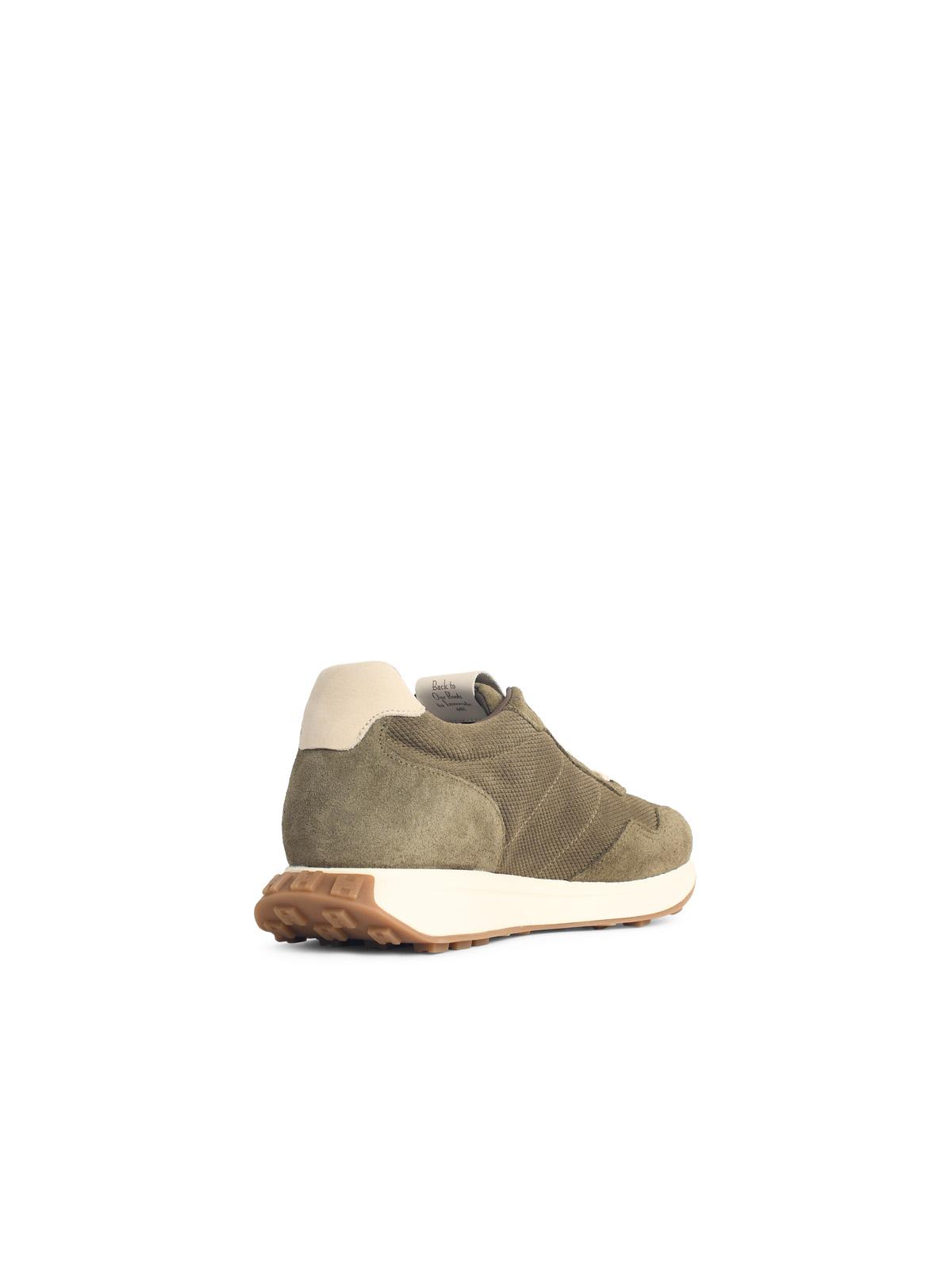 'H601' Green Suede Sneakers