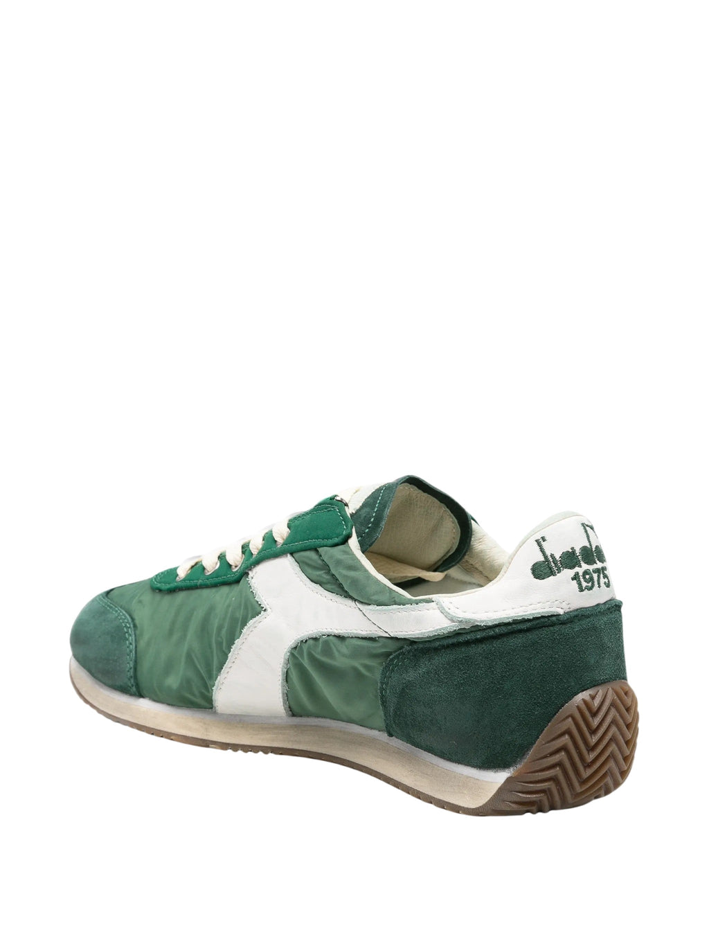 Equipe Vela Vintage Green Suede-and-Nylon Sneakers