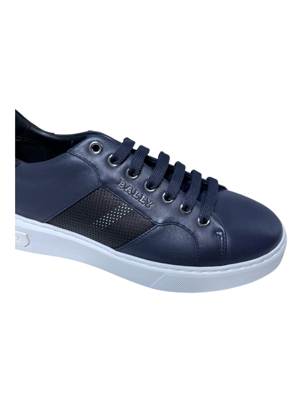 Bally Myko 6300459 Men's Midnight/Black Calf Plain Leather Sneakers