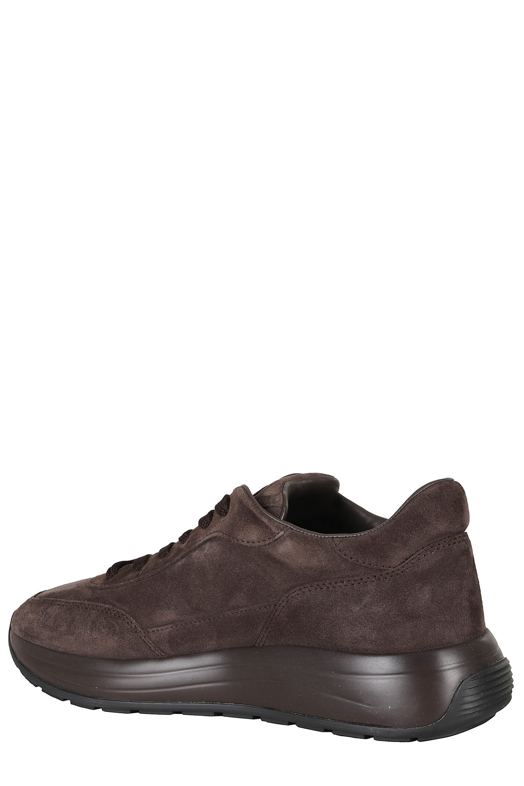 Brown Hi Light Suede Rubber Sole Leather Sneakers