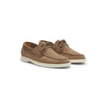 Lace-detail boat shoes in suede