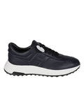 Low-Profile Black Sneakers with Tonal Detailing