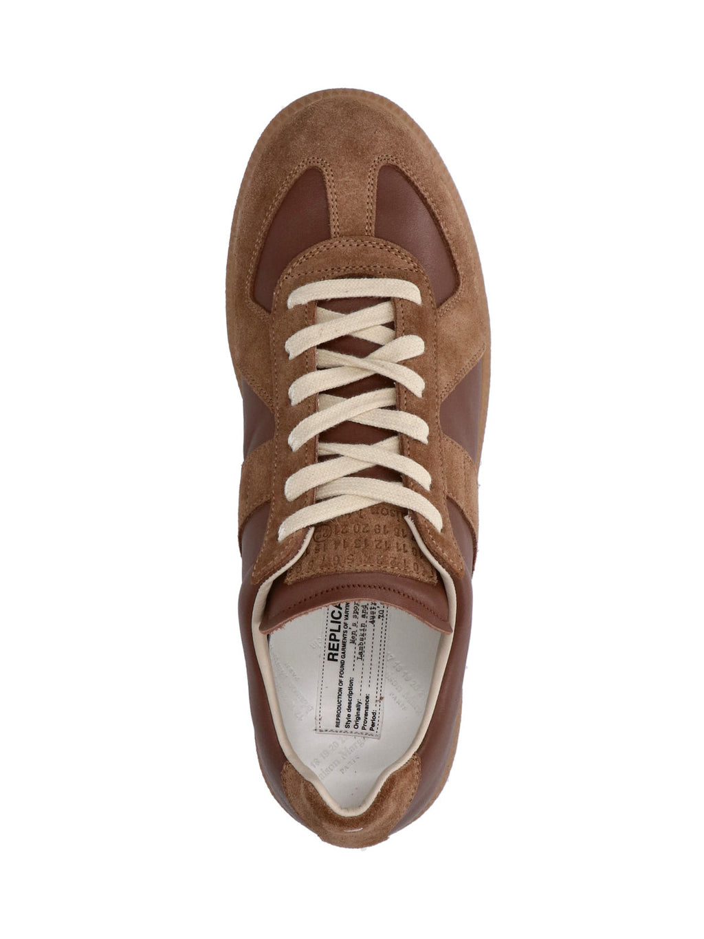 Brown Suede Panel Low-Top Sneakers