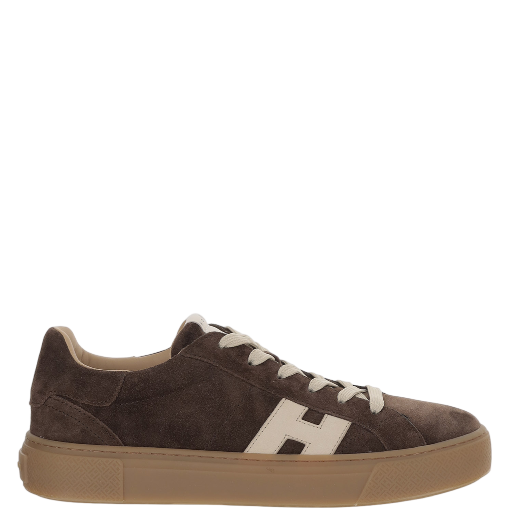 Low-Top Suede Sneakers With Logo Detail And Chunky Sole