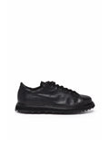 Black Leather Minimalist Sneakers