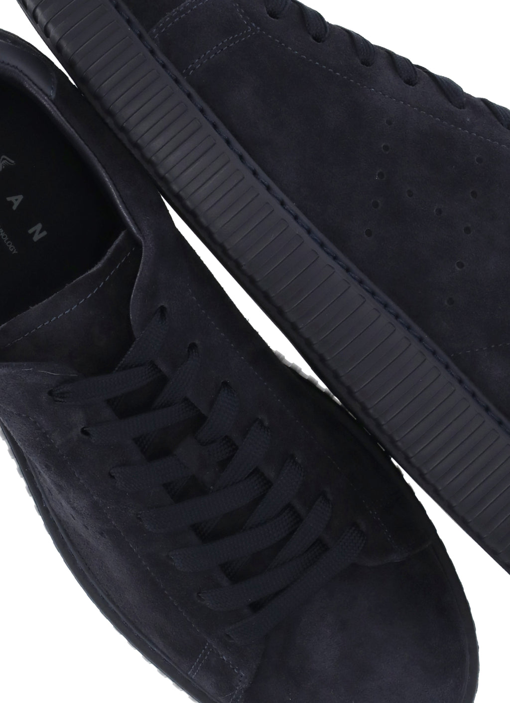 Blue Suede Low-Top Sneakers