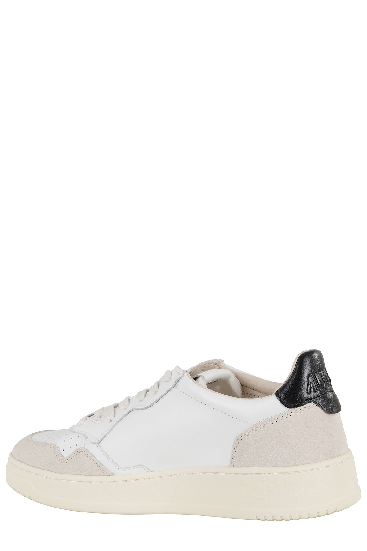 Medalist Low White and Black Suede Leather Sneakers