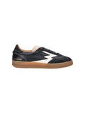 Black Club Leather Suede Accent Sneakers
