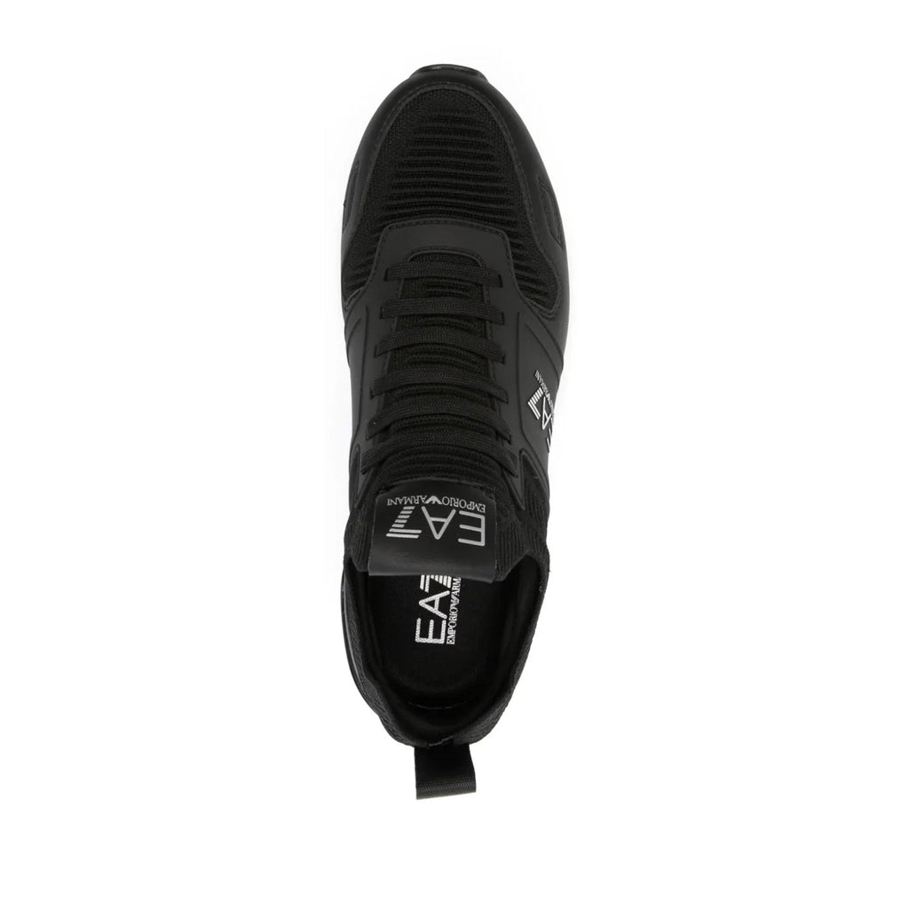 Black Sophisticated Textured Sole Sneakers