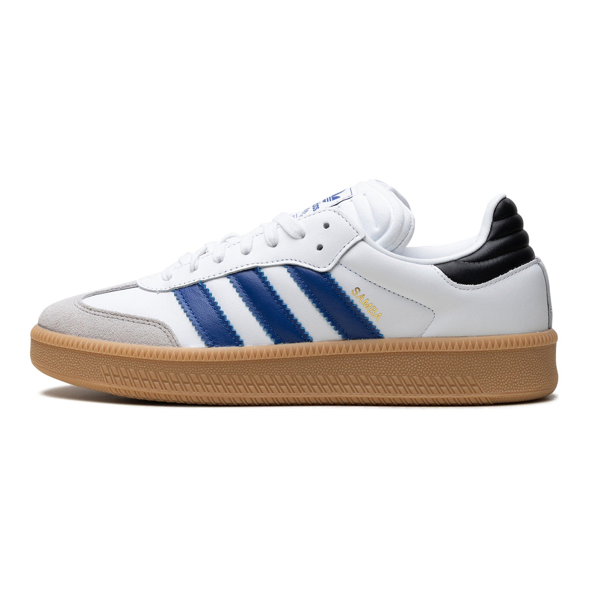 adidas Samba XLG Sneaker in White/Blue Leather | Men