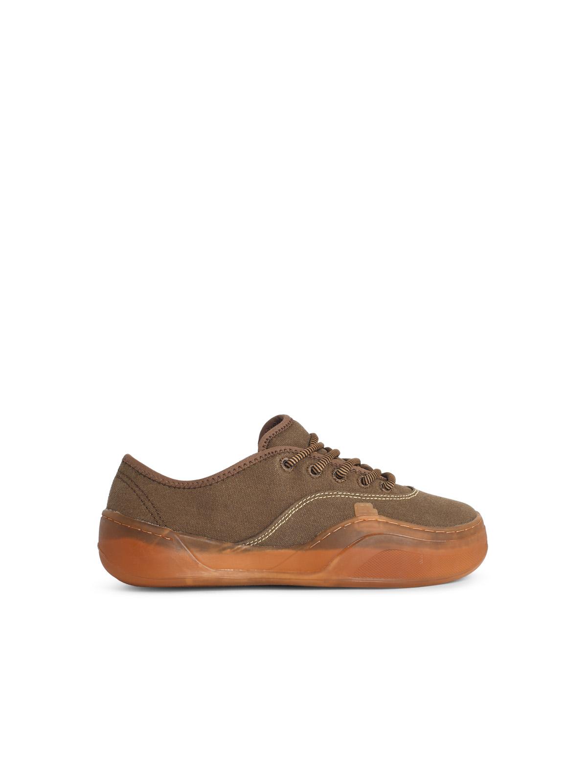 'Coupes' Mud-Colored Cotton Sneakers