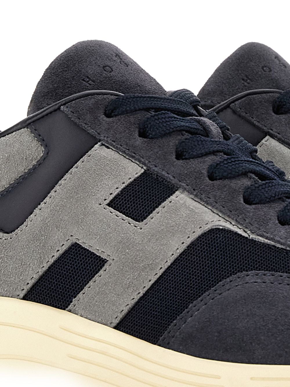 Layered Grey Sneakers With Silk