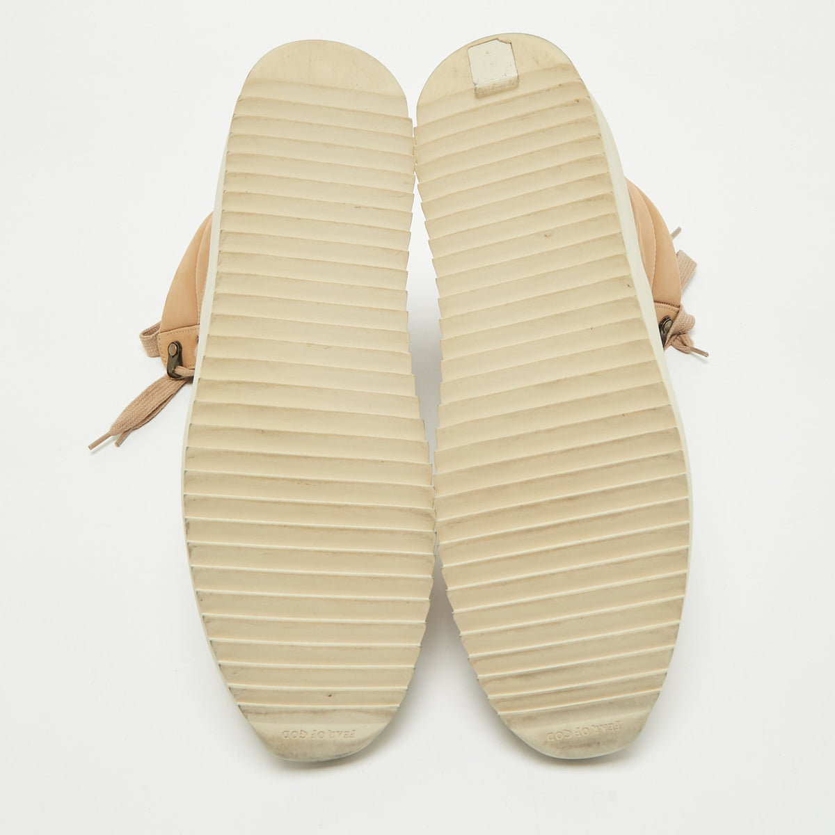 Fear Of God Brown Nubuck Leather Military High Top Sneakers