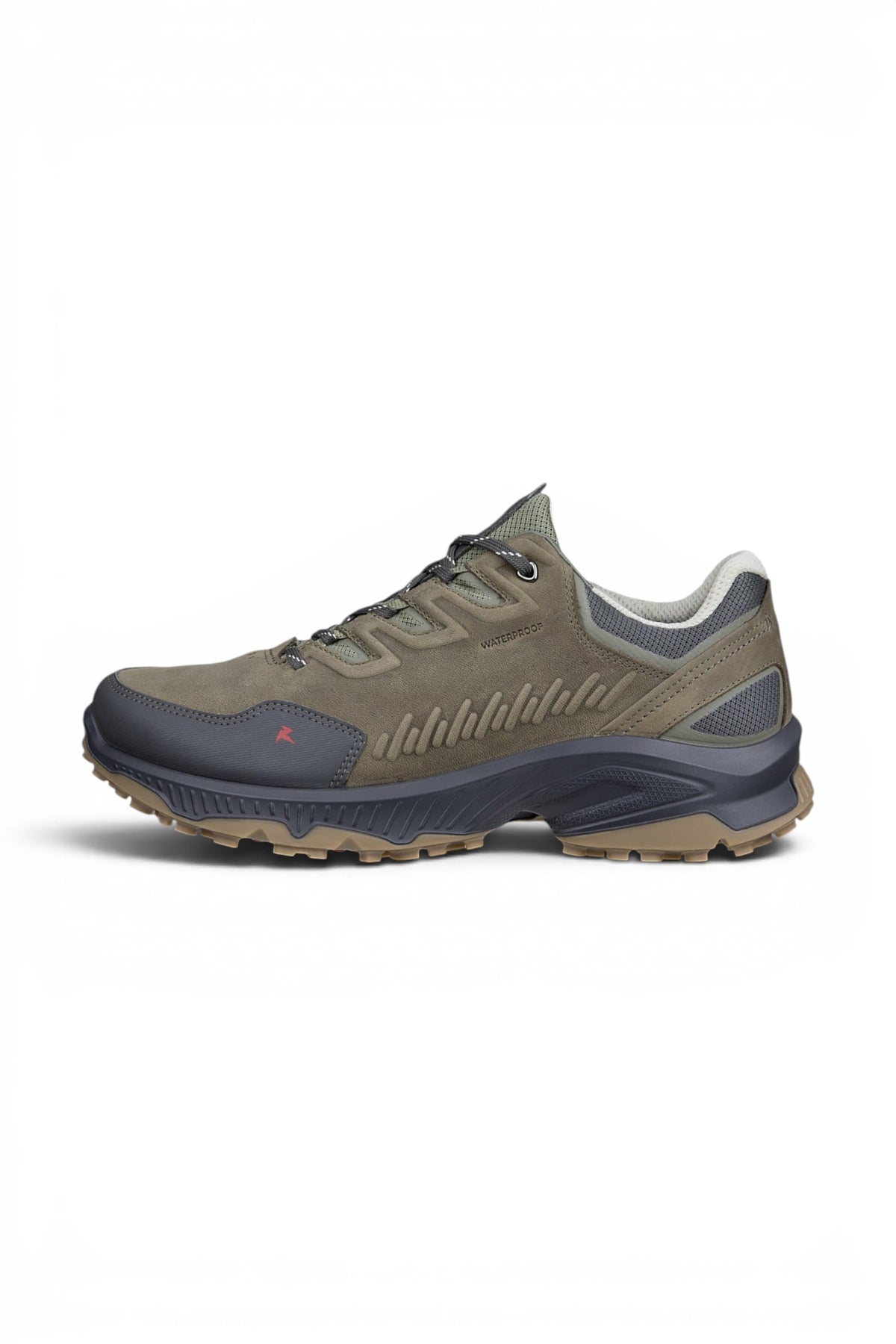 Ecco Men's Green Leather Waterproof Hiking Trainer Sneaker Shoes - Receptor XP