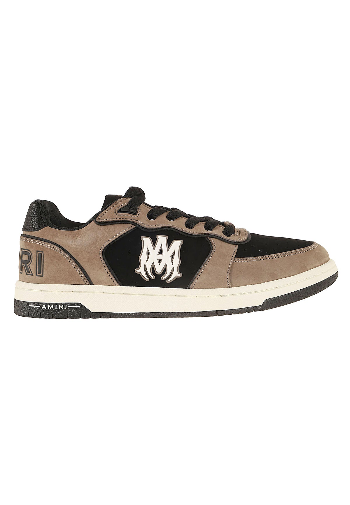 Brown Black Newport Suede Fabric Low-Top Sneakers
