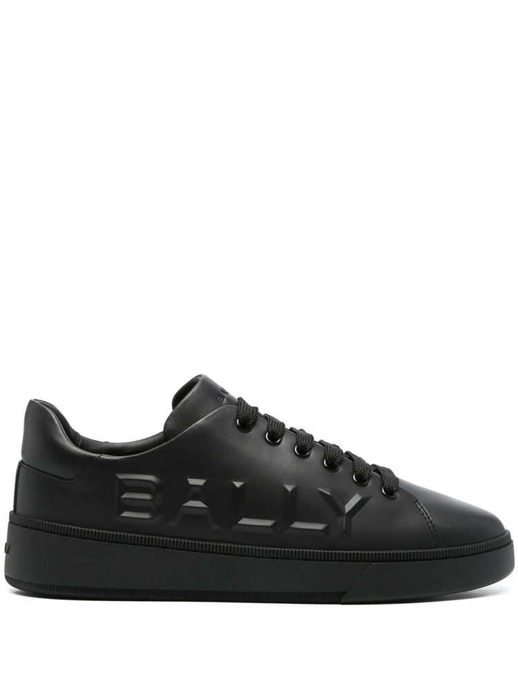 Black Minimalist Low-Top Leather Sneakers