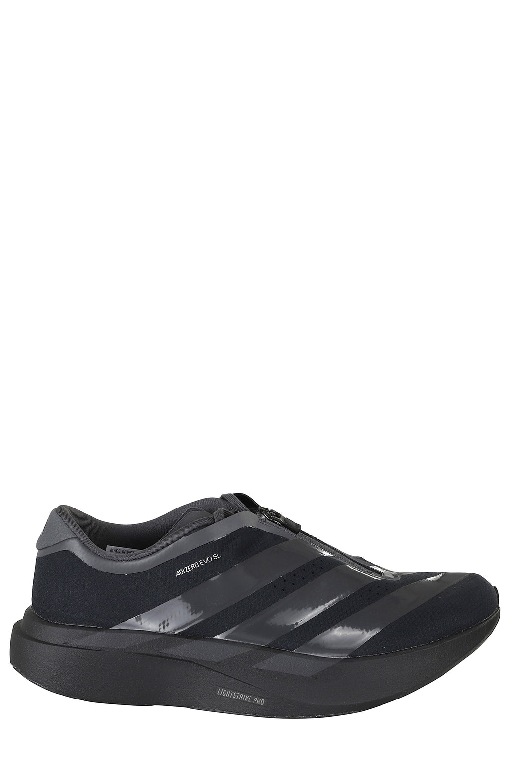 Black Adizero Logo Back Zip Closure Polyester Sneakers