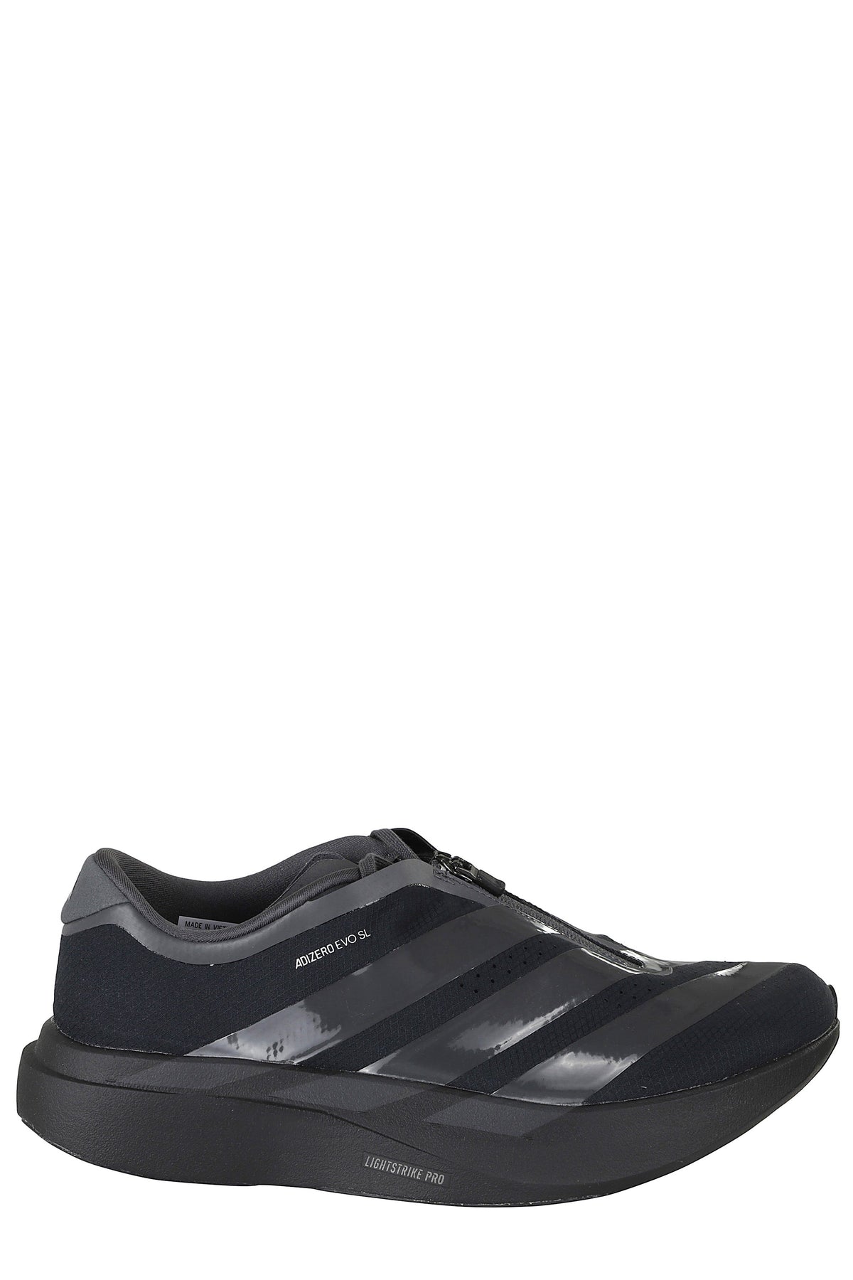 Black Adizero Logo Back Zip Closure Polyester Sneakers