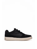 Black Low-Top Leather Sneakers