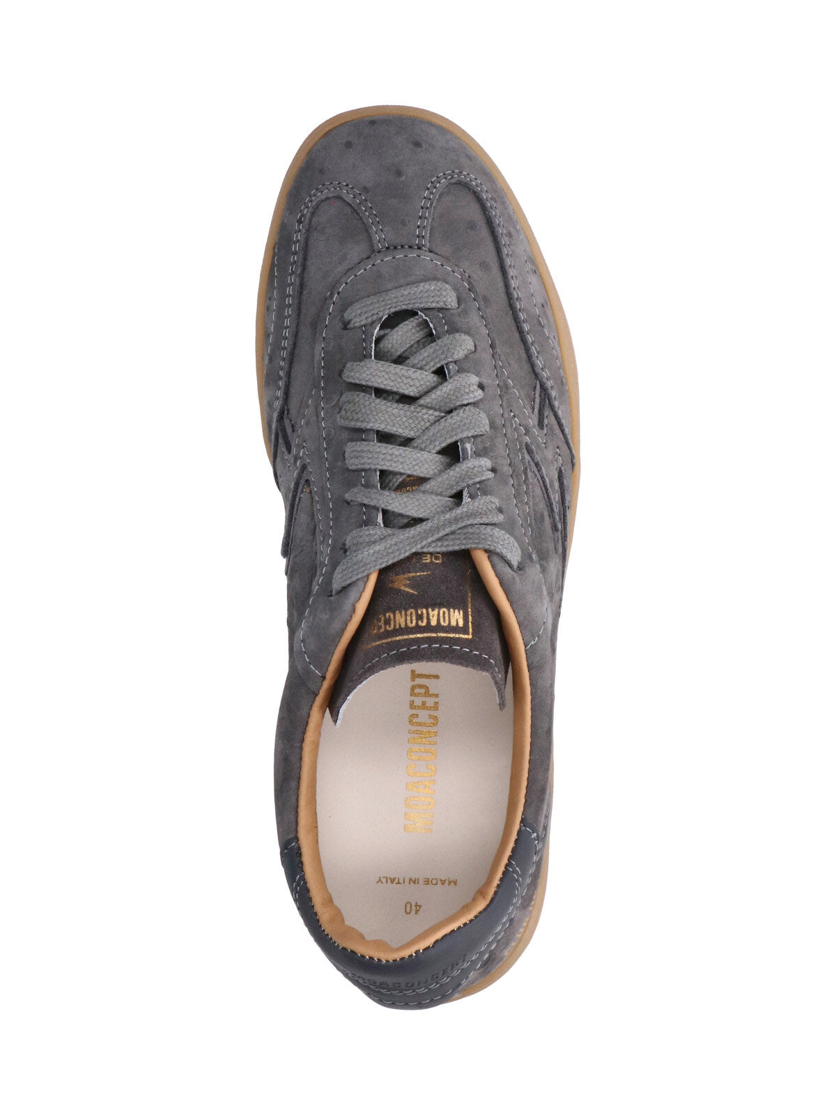 Grey Club Suede Leather Accent Sneakers