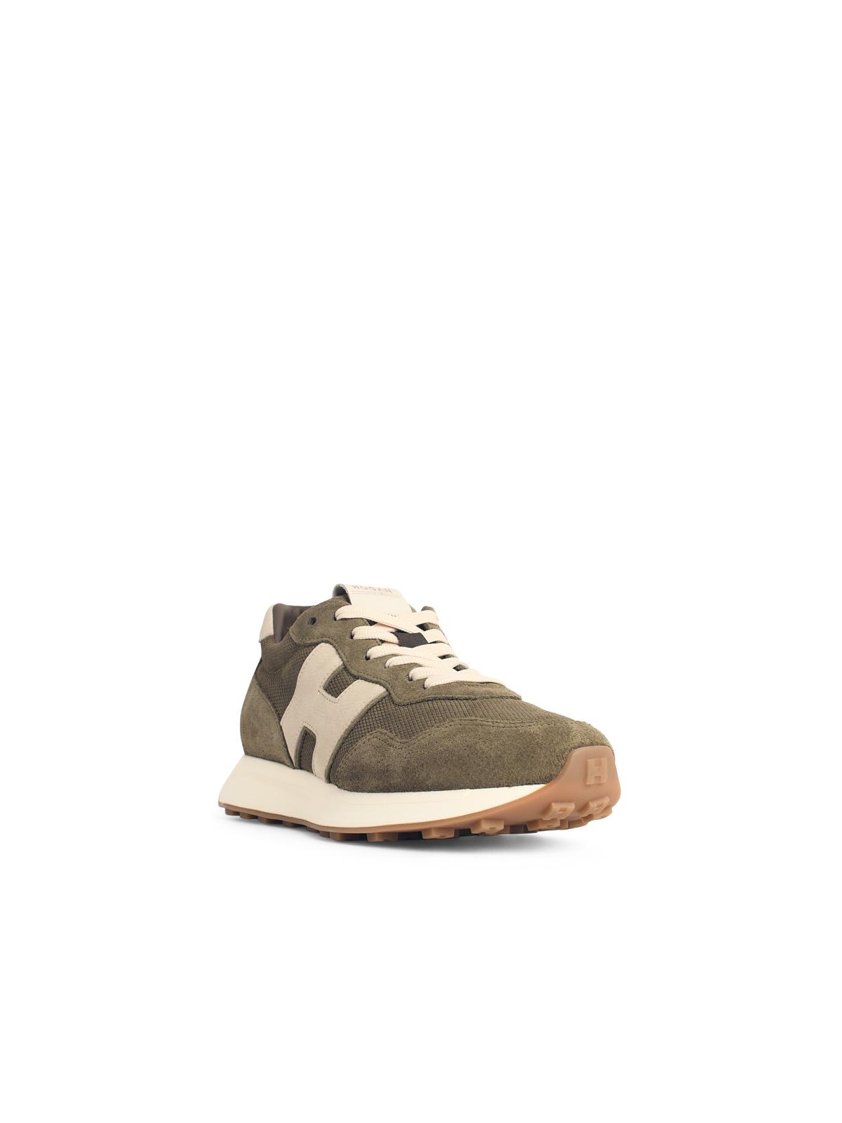 'H601' Green Suede Sneakers