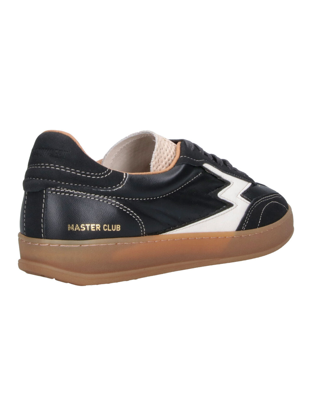 Black Club Leather Suede Accent Sneakers