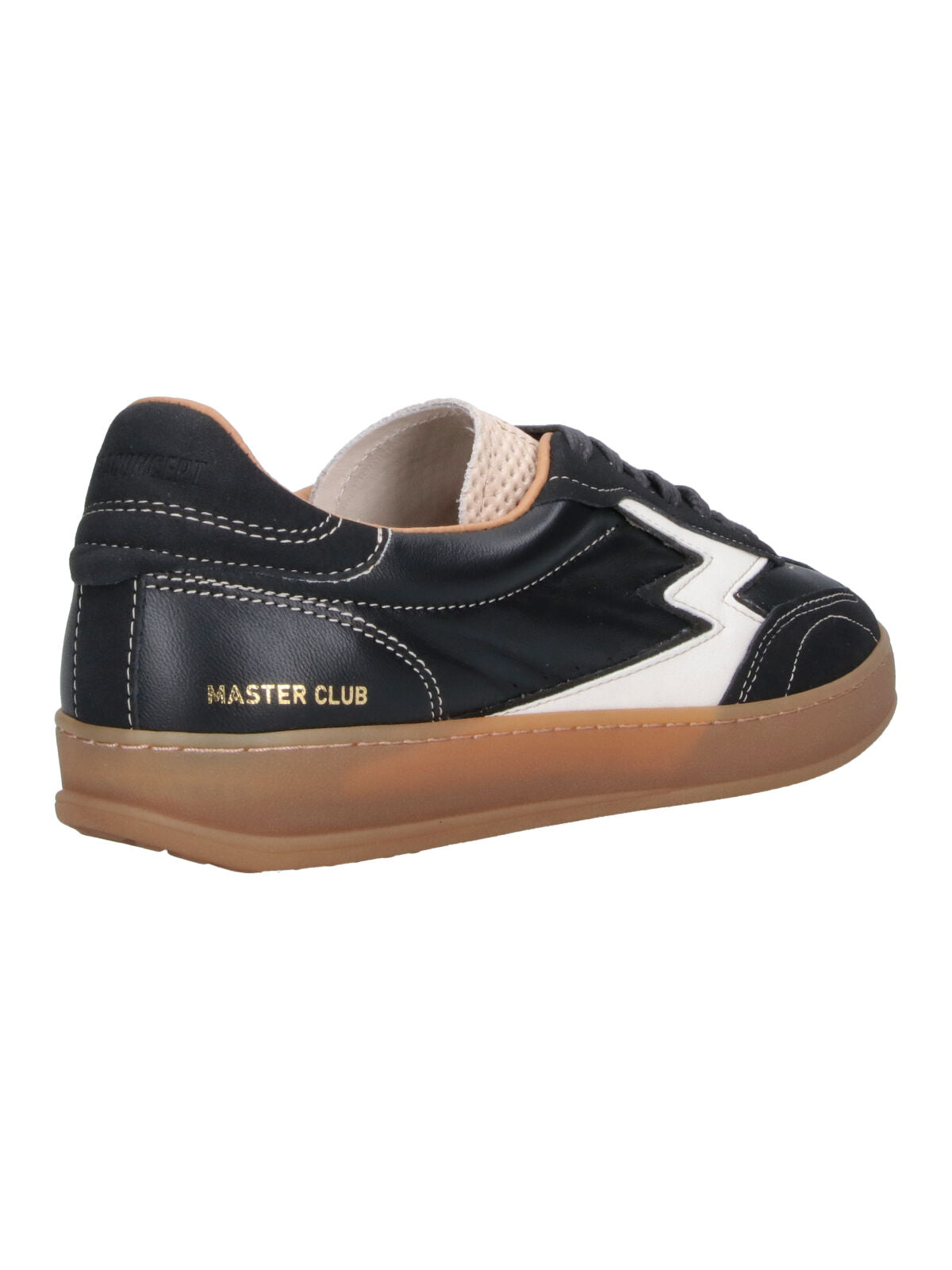 Black Club Leather Suede Accent Sneakers