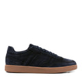 Blue Suede Low-Top Gum Sole Sneakers
