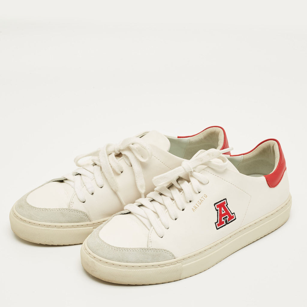 Axel Arigato White/red Leather Clean 90 Lace Up Sneakers