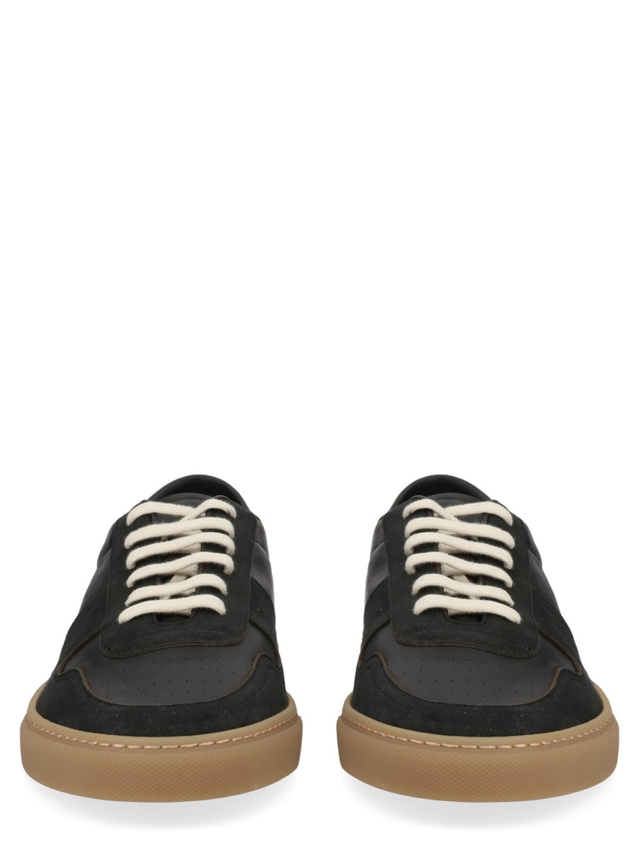 Black Bball Suede Accents Low-Top Sneakers