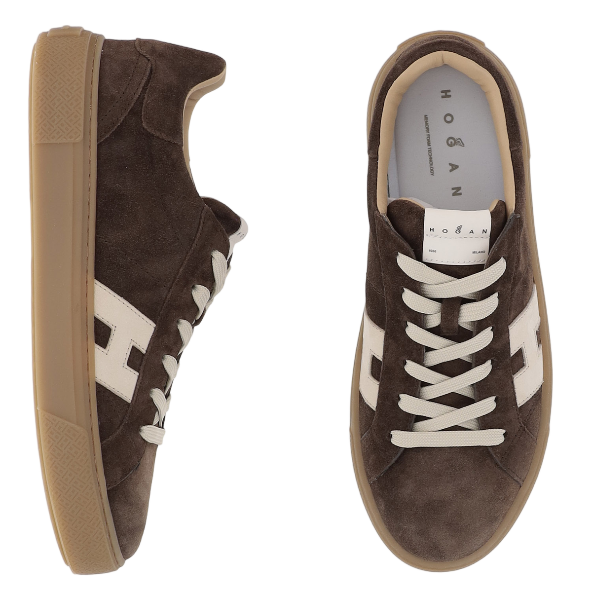 Low-Top Suede Sneakers With Logo Detail And Chunky Sole
