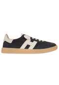 Black Calfskin Low-Profile Monogram Sneakers