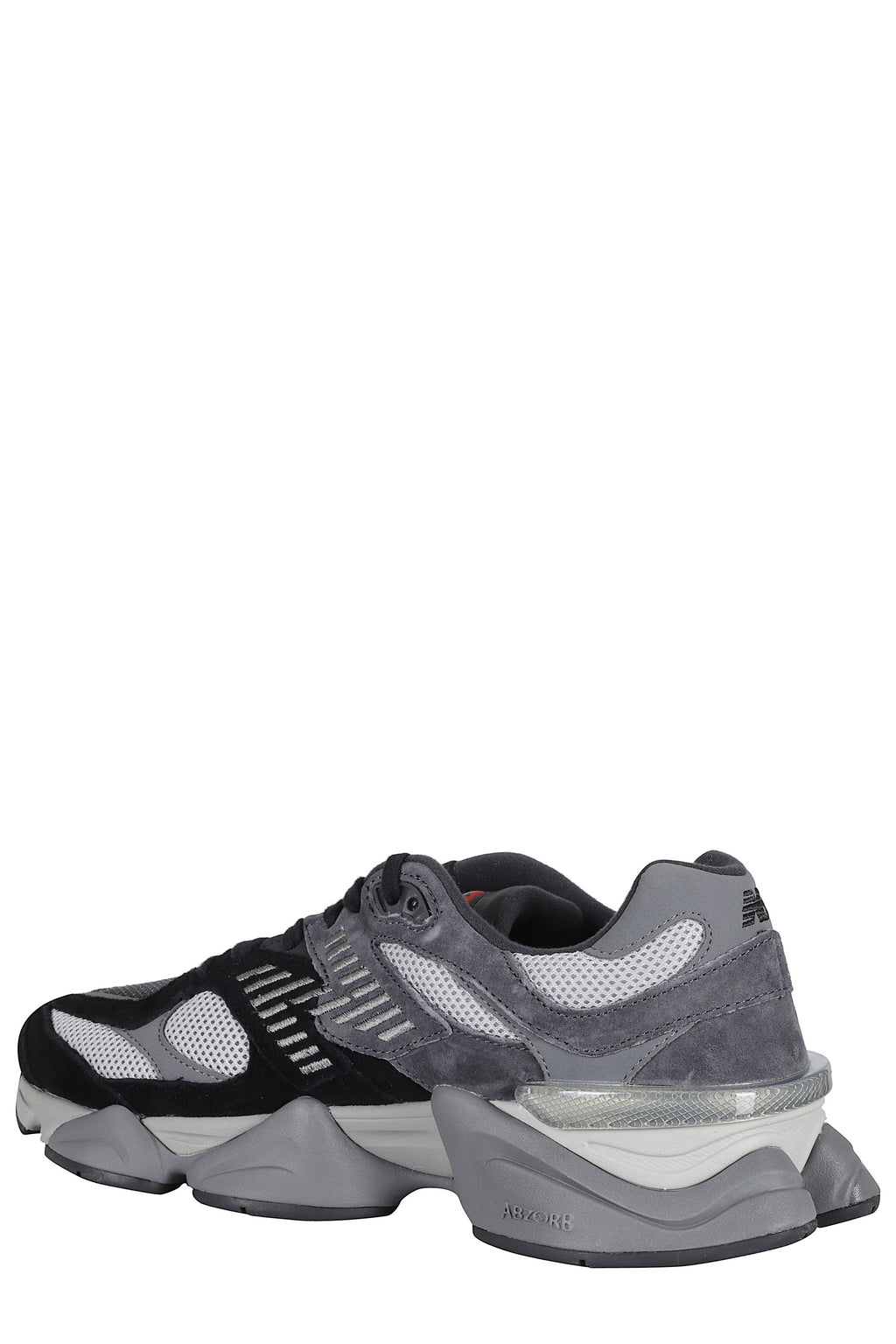 Black Lifestyle U9060 Lateral Logo Leather Rubber Sneakers