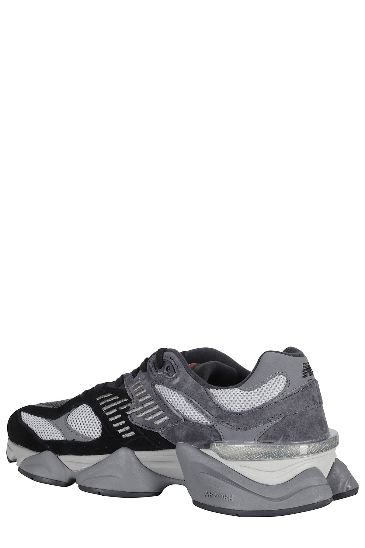 Black Lifestyle U9060 Lateral Logo Leather Rubber Sneakers