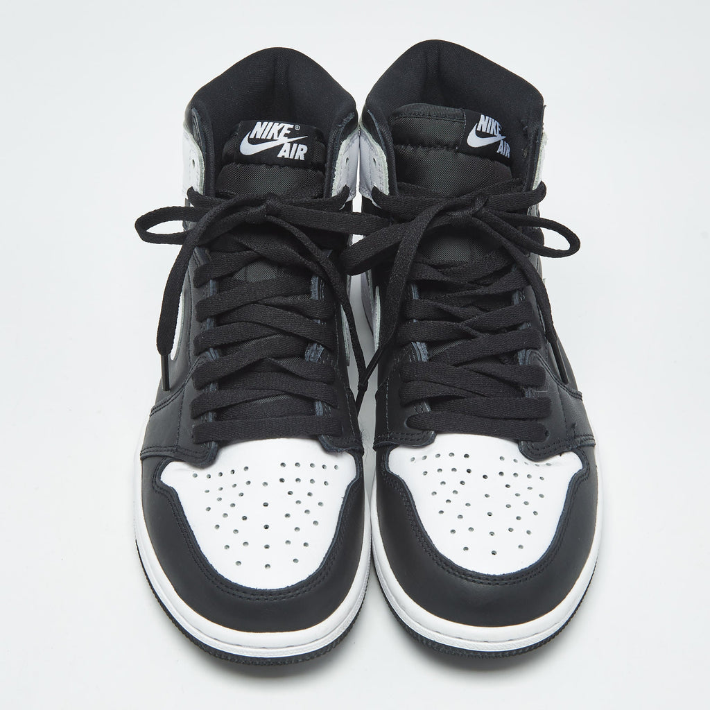 Air Jordans Black Leather Jordan 1 Retro High Og Black White Sneakers