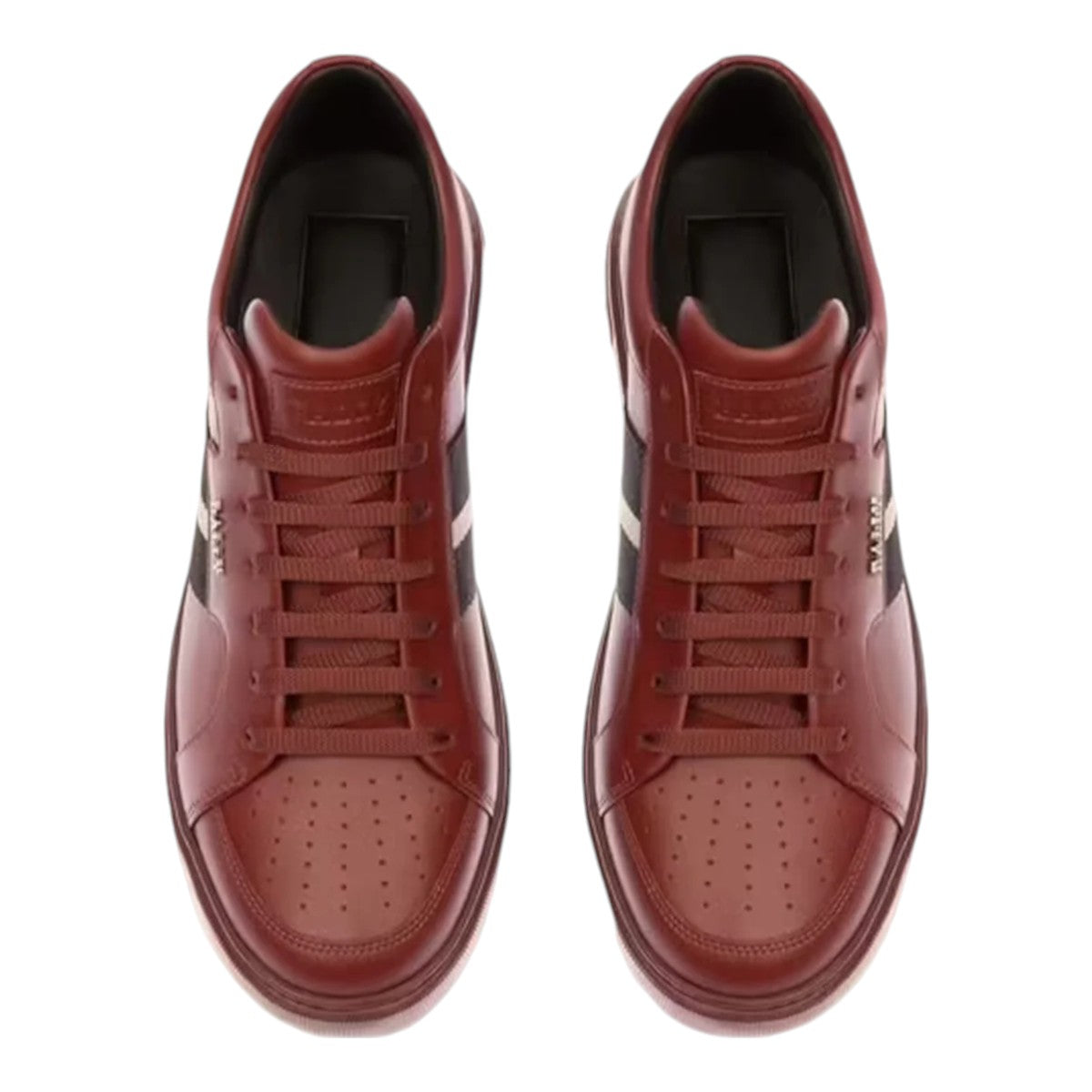 Bally Moony 6239623 Men's Heritage Red Calf Plain Leather Sneakers