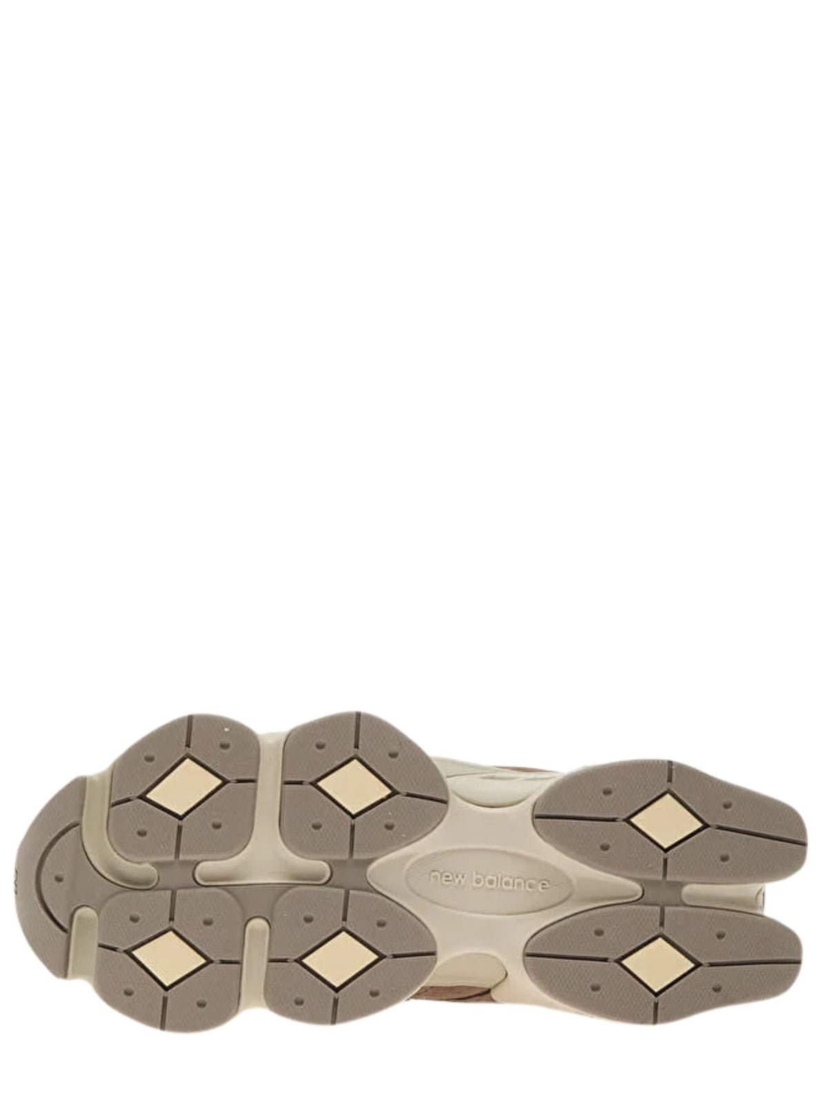 Beige 9060 Mesh Suede Retro-Futuristic Sneakers