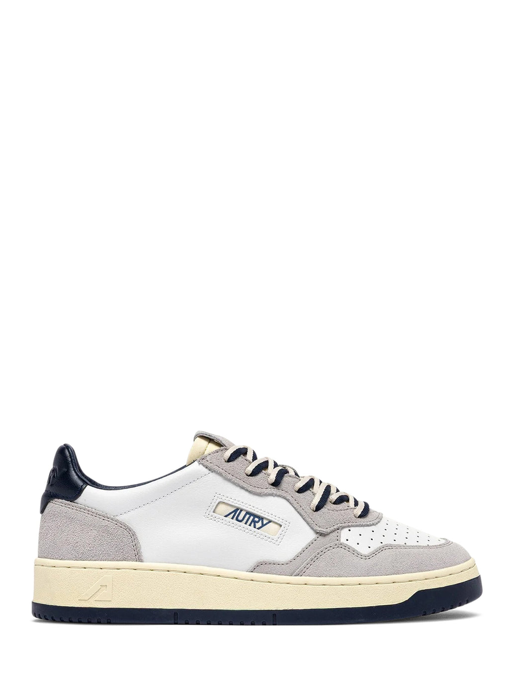Low-top Sneakers with Leather and Suede Accents