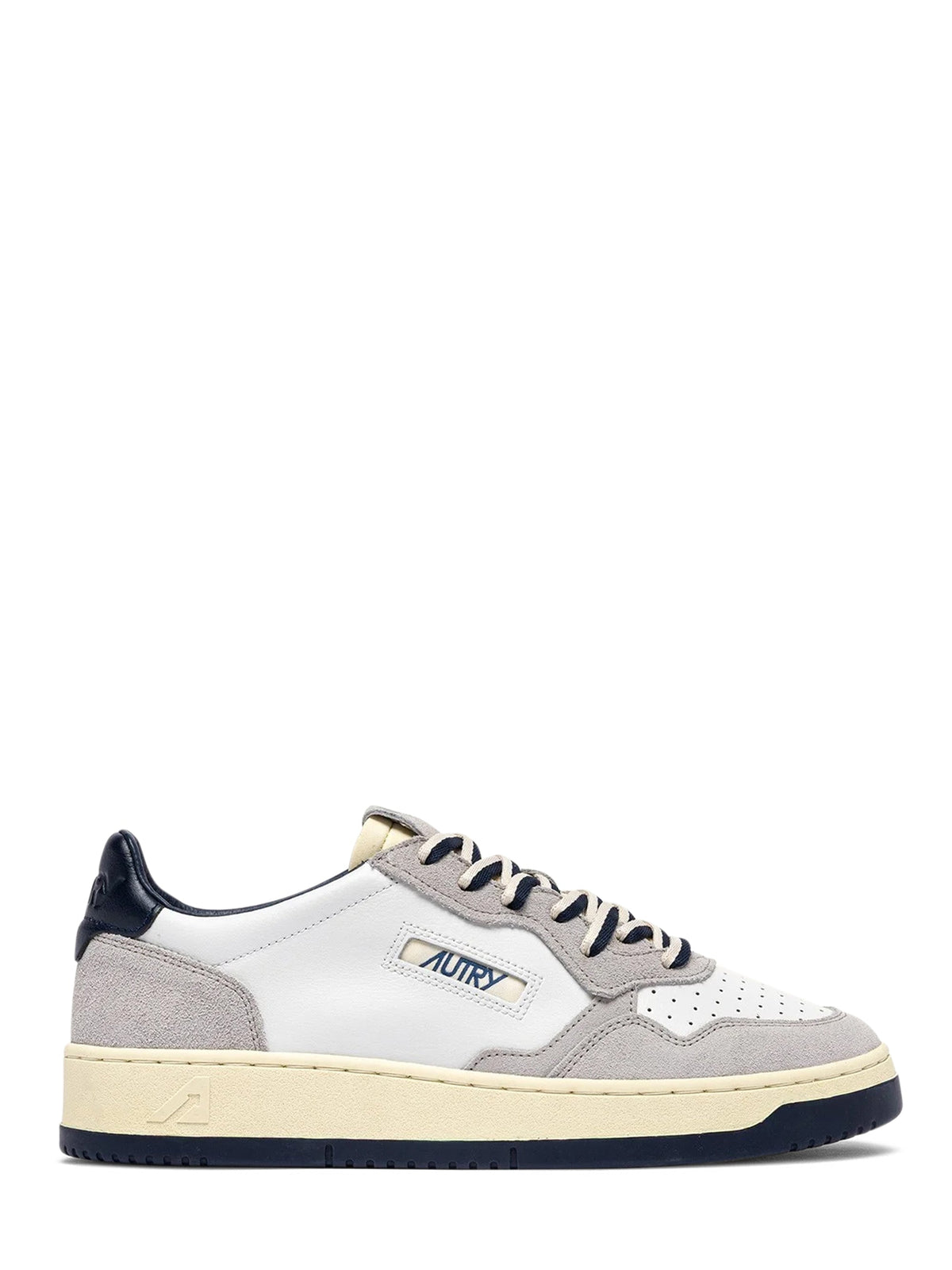 Low-top Sneakers with Leather and Suede Accents