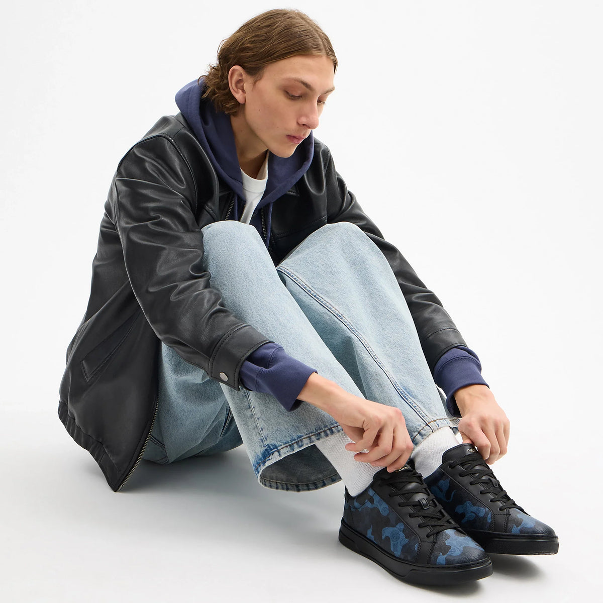 Coach Outlet High Line Sneaker In Signature Canvas With Camo Print