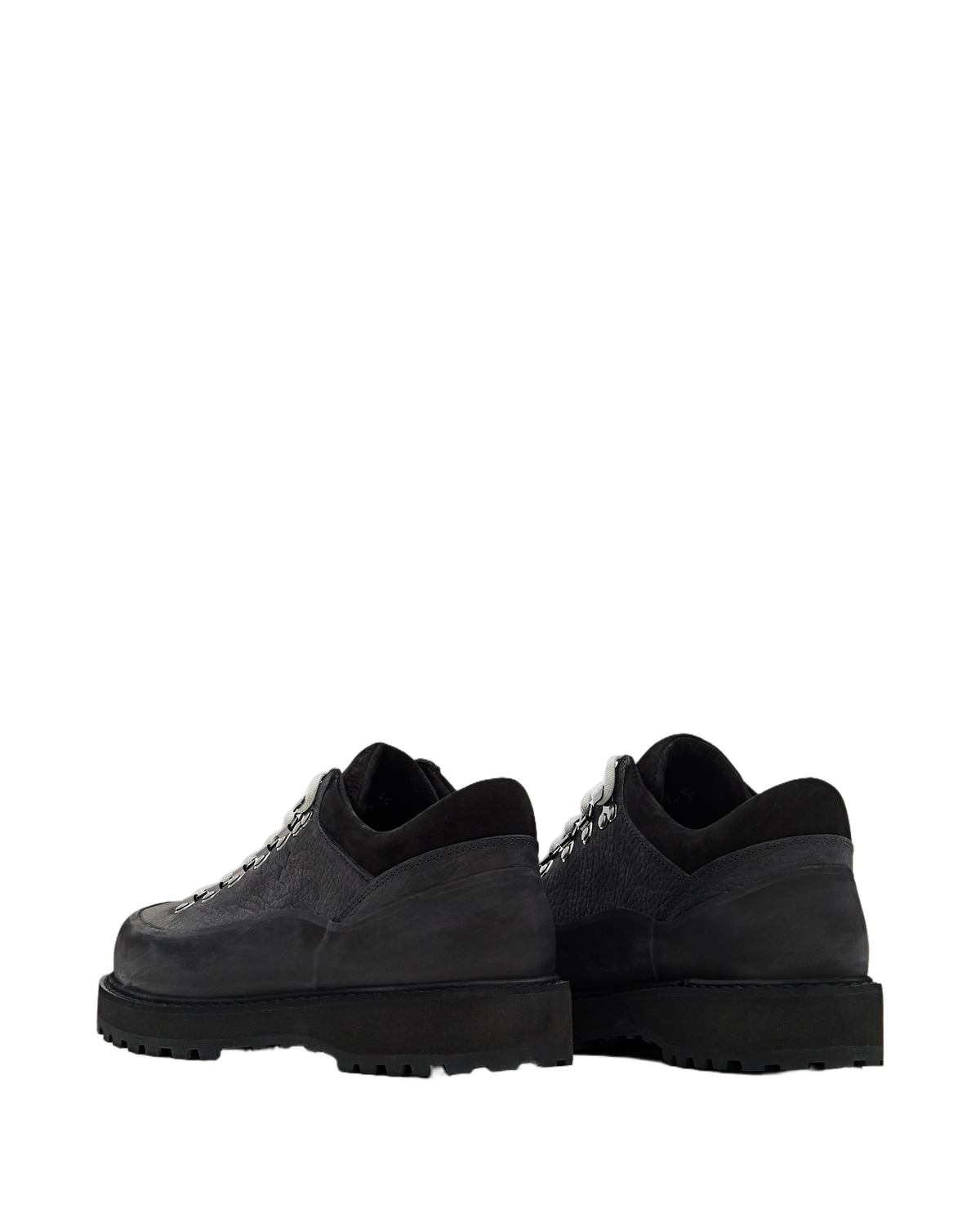 Black Cornaro Worked Suede Low-Top Sneakers