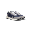 Lace-up sneakers in lightweight fabric with suede trims