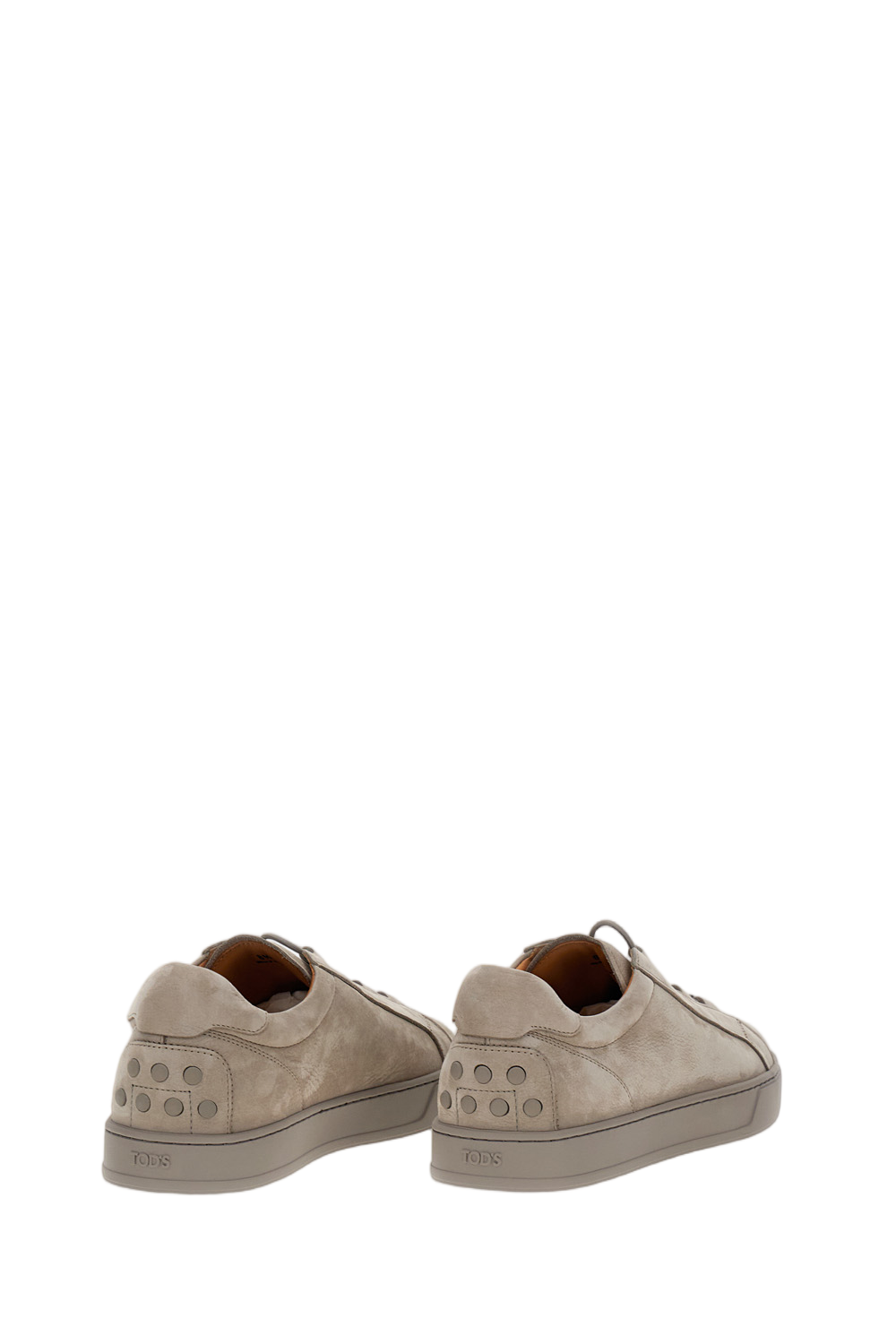 Beige Nabuk Velvet Calfskin Nubuck Sneakers