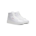 High-top sneakers in faux leather