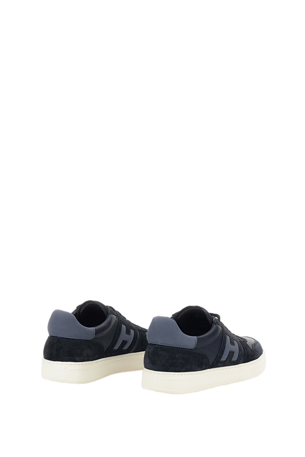 Blue Leather Suede Inserts Sneakers