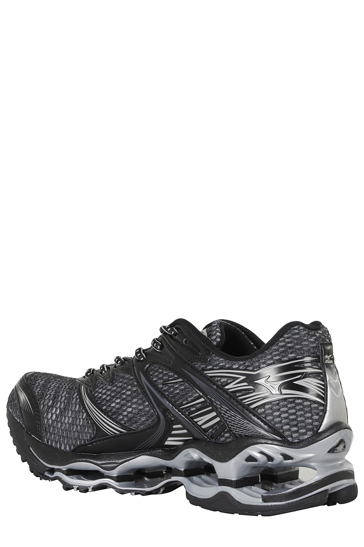 Iron Gate Silver Black Mesh Leather Wave Prophecy 1 Sneakers