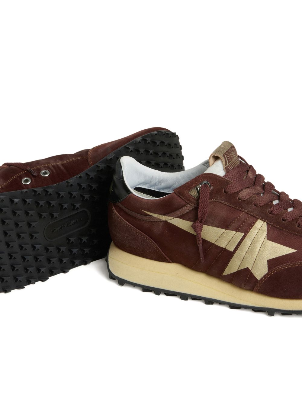 Brown Suede Cream Star Sneakers