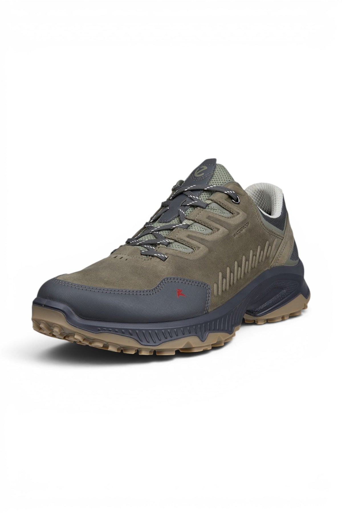 Ecco Men's Green Leather Waterproof Hiking Trainer Sneaker Shoes - Receptor XP
