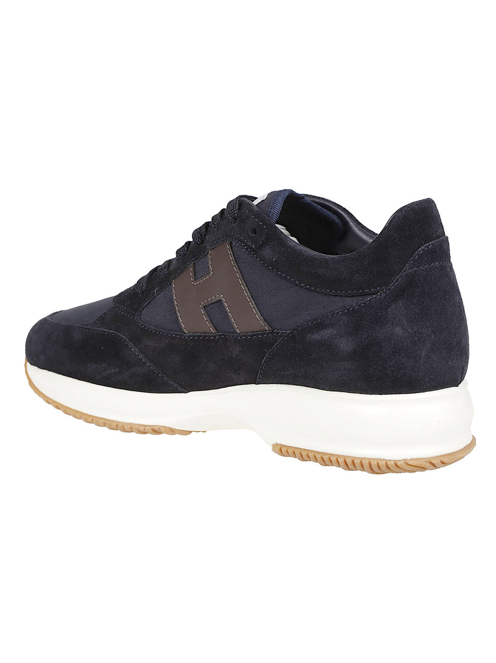 Interactive Suede-Trim Low-Top Sneakers