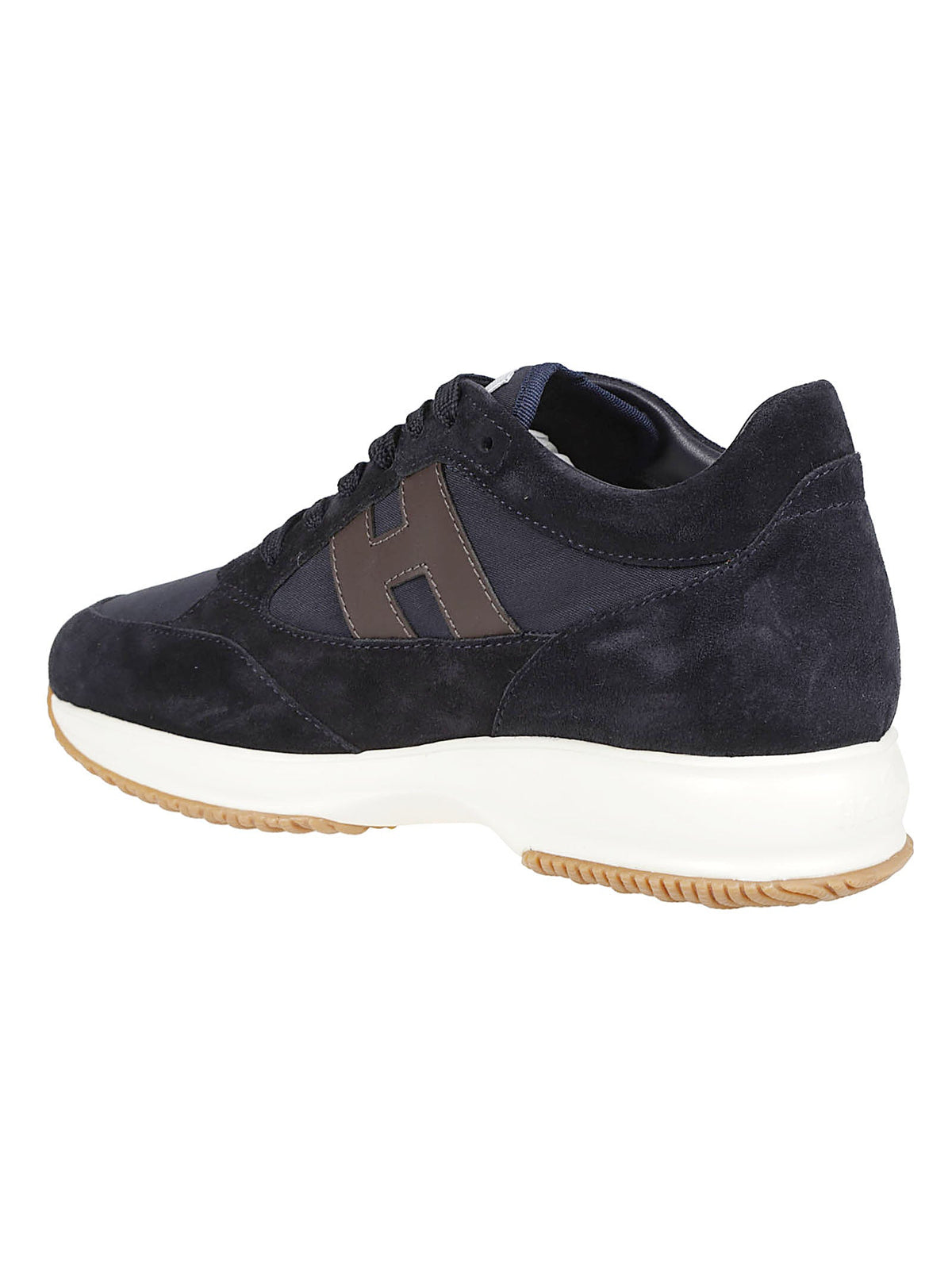 Interactive Suede-Trim Low-Top Sneakers